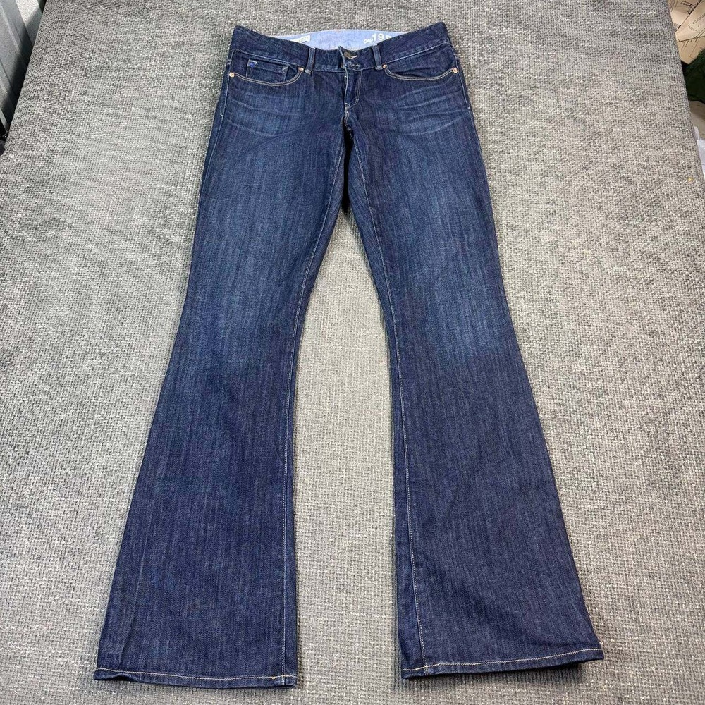 Gap 1969 Flare Leg Jeans Mens 32x35 Dark Indigo Low Rise Retro Denim